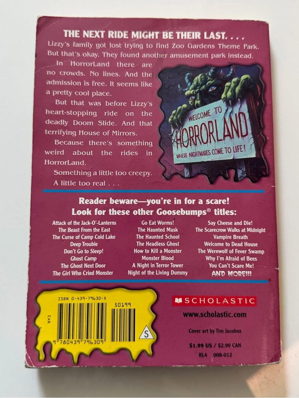 R.L. Stine Goosebumps Vintage Book Lot of 4 Scholastic Horror